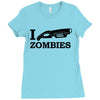 i shotgun zombies funny t shirt dead apocalypse s 3xl Ladies Fitted T-Shirt