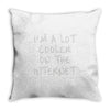 i'm a lot cooler on the internet Throw Pillow
