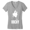 uomo rocky balboa stallone boxe pugilato cinema&amp;tv Women's V-Neck T-Shirt