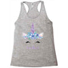 birthday unicorn family series brother Racerback Tank