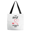 Our First Father's Day! Baby Girl Tote Bags