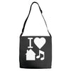 i love house music dj baseball Adjustable Strap Totes