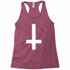 wasted youth inverted cross indie geek swag funny Racerback Tank