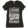 legends are born in november Ladies Fitted T-Shirt