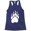large bear paw print crew neck long sleeve Racerback Tank