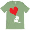 bird love heart animal graph note music party pop art gift T-Shirt