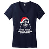 new funny darth vader star wars themed christmas Women's V-Neck T-Shirt