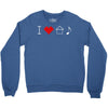 i love house music Crewneck Sweatshirt