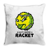 tennis ball racket Throw Pillow