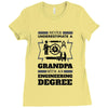 Never Underestimate A Grandpa With An Engineering Degree Ladies Fitted T-Shirt