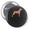 boxer flower Pin-back button