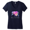 Big Dipper with Galaxy Women's V-Neck T-Shirt