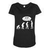 banksy funny human evolution indie Maternity Scoop Neck T-shirt