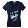 WTF! WİTH THE FAMILY Women's V-Neck T-Shirt