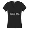 i do marathons Women's V-Neck T-Shirt