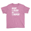 eat sleep spurs Youth Tee