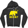 beer t shirt bear plus deer funny tee drinking college humor party shi Zipper Hoodie