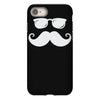 hipster glasses and moustache iPhone 8