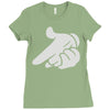 mickey hands gun Ladies Fitted T-Shirt