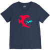 monster fish eats diver V-Neck Tee