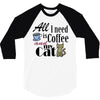 coffee cat 3/4 Sleeve Shirt