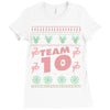 team 10 ugly christmas Ladies Fitted T-Shirt