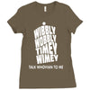 wibbly wobbly timey wimey talk whovian to me Ladies Fitted T-Shirt