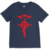 fma full metal alchemist cross inspired ladies V-Neck Tee
