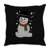 christmas snowman Throw Pillow