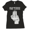 read between the lines Ladies Fitted T-Shirt