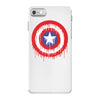 captain america dying bleeding logo iPhone 7 Case