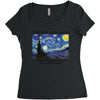 Vincent Van Gogh The Starry Night Women's Triblend Scoop T-shirt