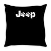 jeep paw sticker vinyl decal   car window truck bumper laptop cat dog Throw Pillow