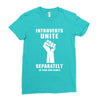 introverts unite separately in your own homes Ladies Fitted T-Shirt