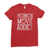 horror movie addict Ladies Fitted T-Shirt
