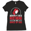 american by birth redhead by the grace of god Ladies Fitted T-Shirt
