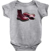 red doc marten skinhead boots, ideal birthday present or gift Baby Bodysuit