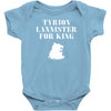 tyrion lannister for king Baby Bodysuit