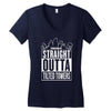 straight outta tilted towers Women's V-Neck T-Shirt