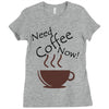 need coffee now! Ladies Fitted T-Shirt
