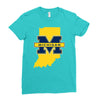 indiana for michigan Ladies Fitted T-Shirt