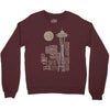 seattle skyline Crewneck Sweatshirt