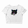 balck cat Crop Top