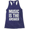 music is the answer Racerback Tank