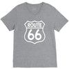 route 66 stampa bianca starda america sport V-Neck Tee