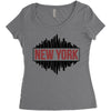 new york Women's Triblend Scoop T-shirt