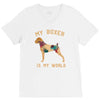 my boxer is my world V-Neck Tee