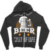 Beer A Way Of Life Zipper Hoodie