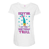 birthday troll sister Maternity Scoop Neck T-shirt