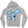 evil rabbit Zipper Hoodie